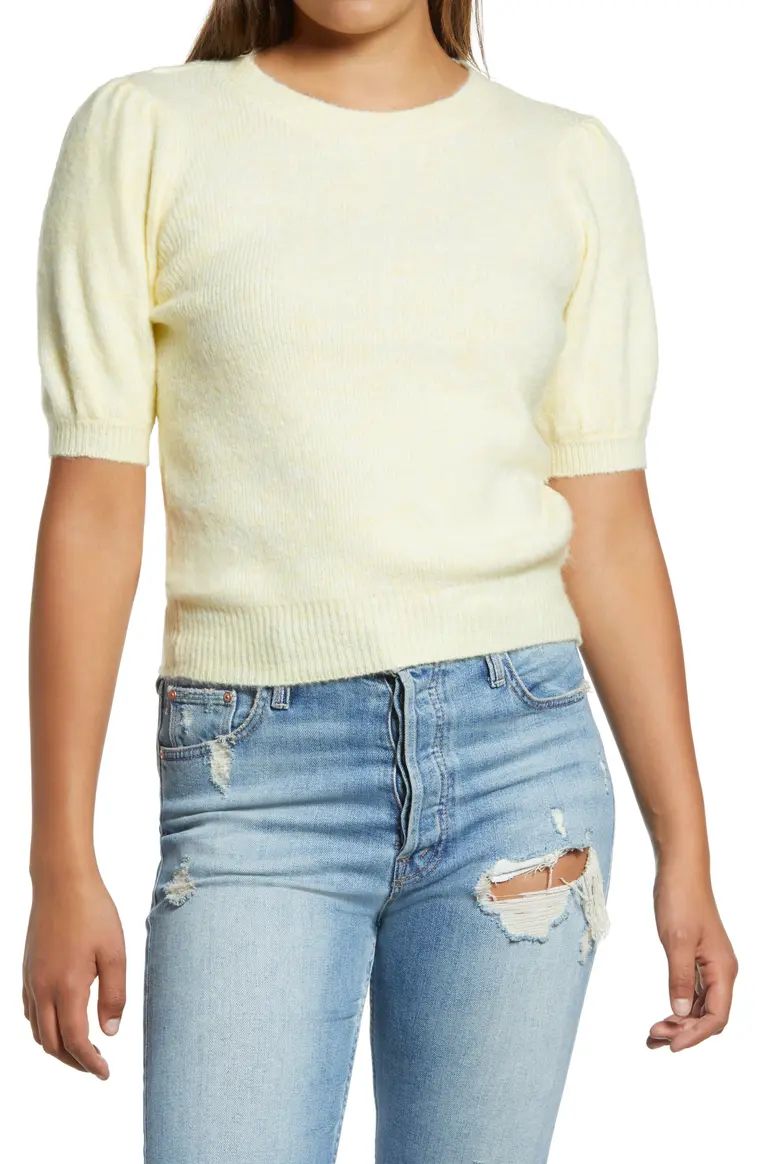 Lefile Puff Short Sleeve Ribbed Sweater | Nordstrom