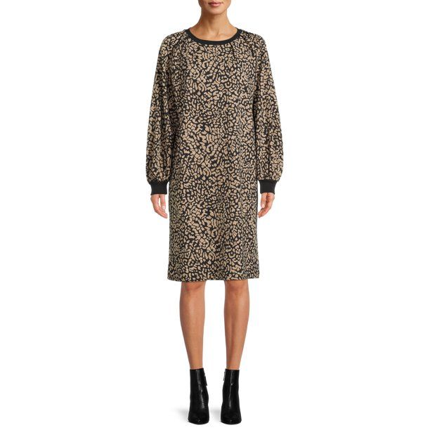 The Get Women's Balloon Sleeve Sweatshirt Dress | Walmart (US)