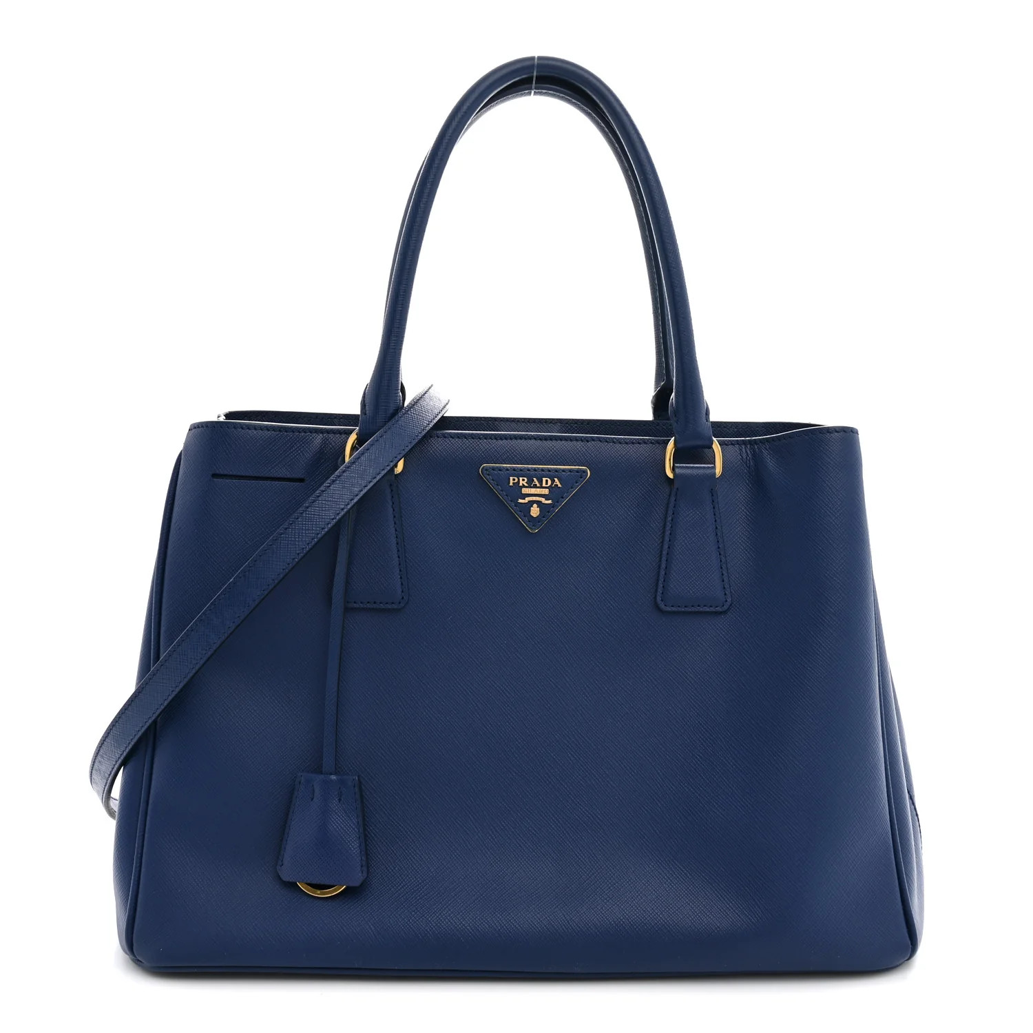 Prada Saffiano Lux Medium Tote Bluette 1942842 | FASHIONPHILE (US)
