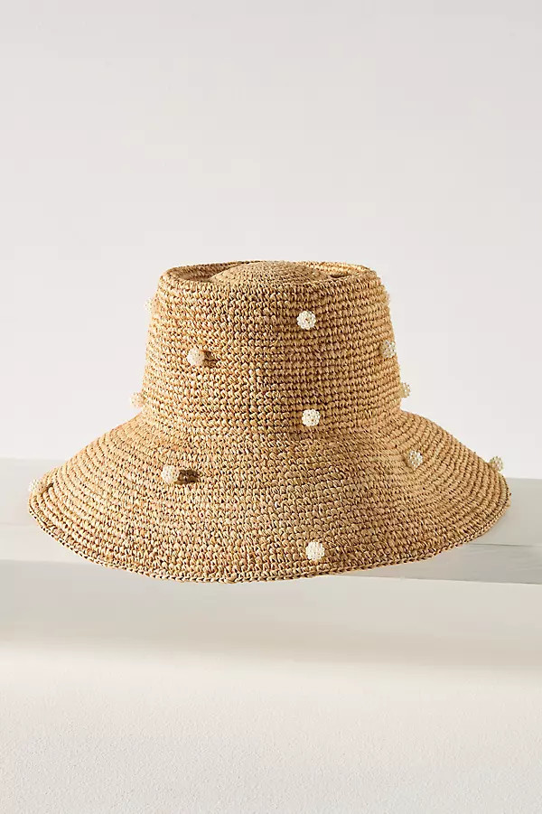 Embellished Straw Bucket Hat | Anthropologie (US)