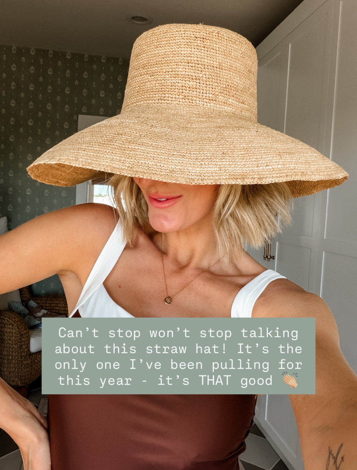 My favorite straw hat that I’ve been wearing on repeat! The shape is so chic. I can’t recommend it enough!

Loverly Grey, straw hat, summer accessories, resort wear, vacation looks

#LTKSwim #LTKSeasonal