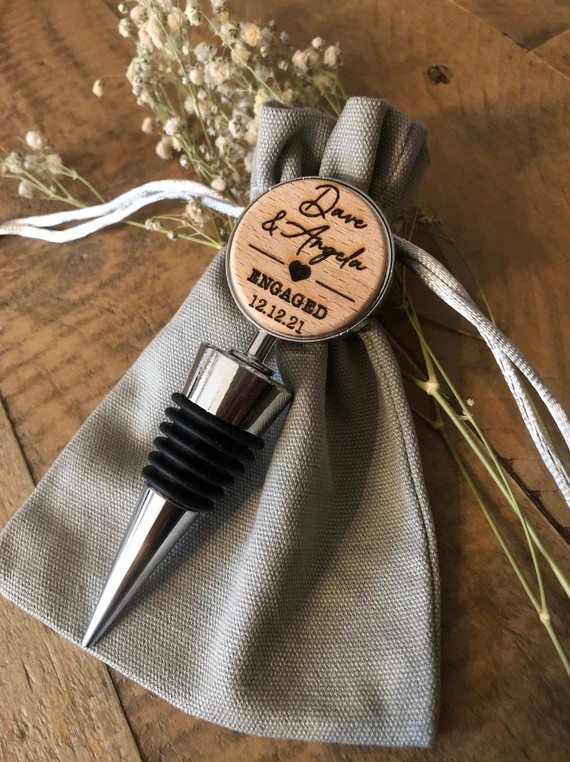 Personalised Bottle Stopper - engagement present, engagement gift, personalised engagement presen... | Etsy (US)