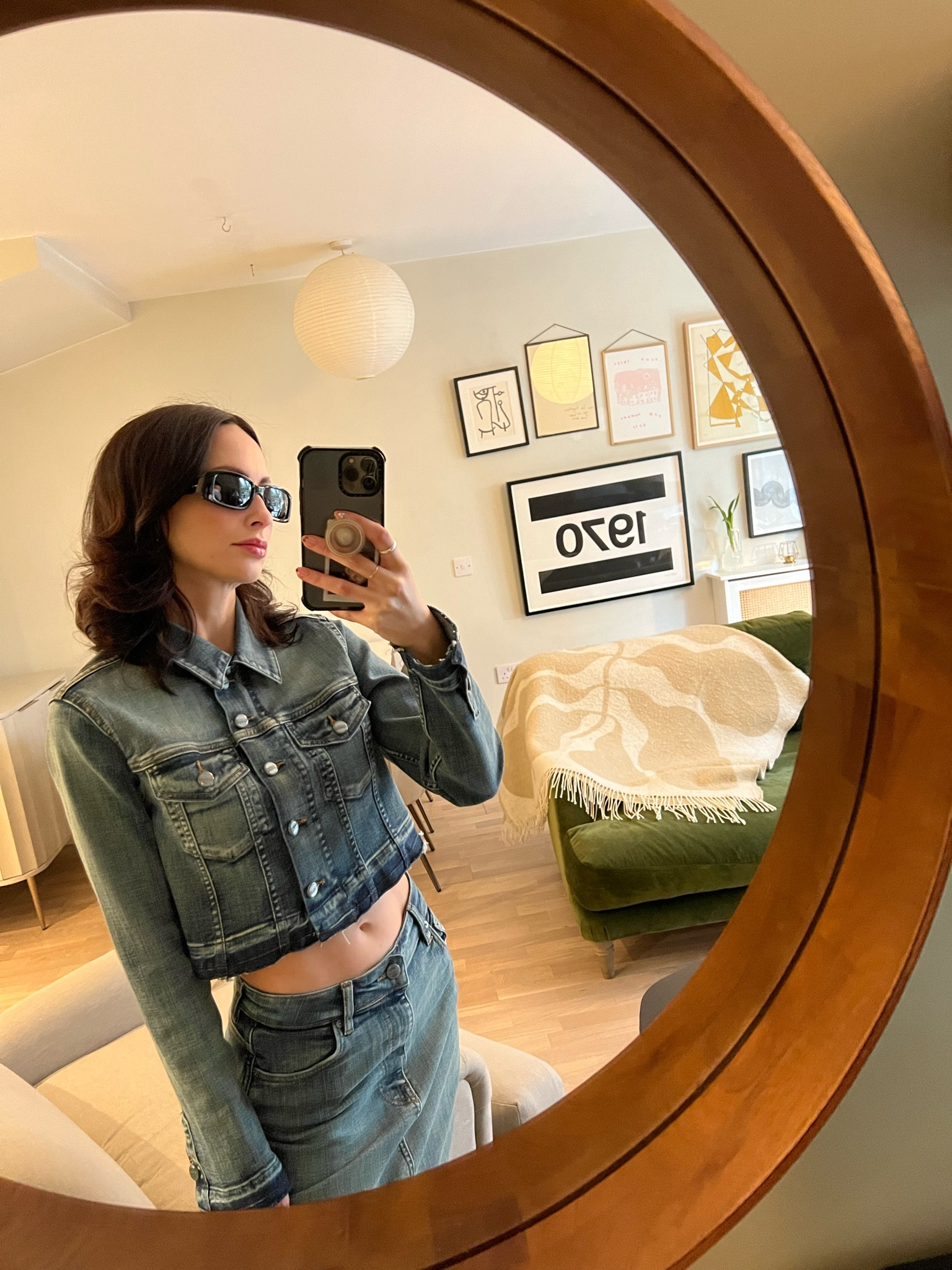 denim jacket by ganni 
sunglasses by le specs 

#LTKsalealert #LTKstyletip #LTKSeasonal