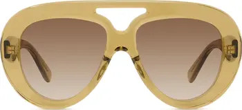 Curvy 55mm Gradient Pilot Sunglasses | Nordstrom