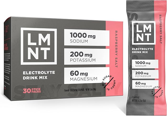 LMNT Zero Sugar Electrolytes - Raspberry Salt | Drink Mix | 30-Count | Amazon (US)