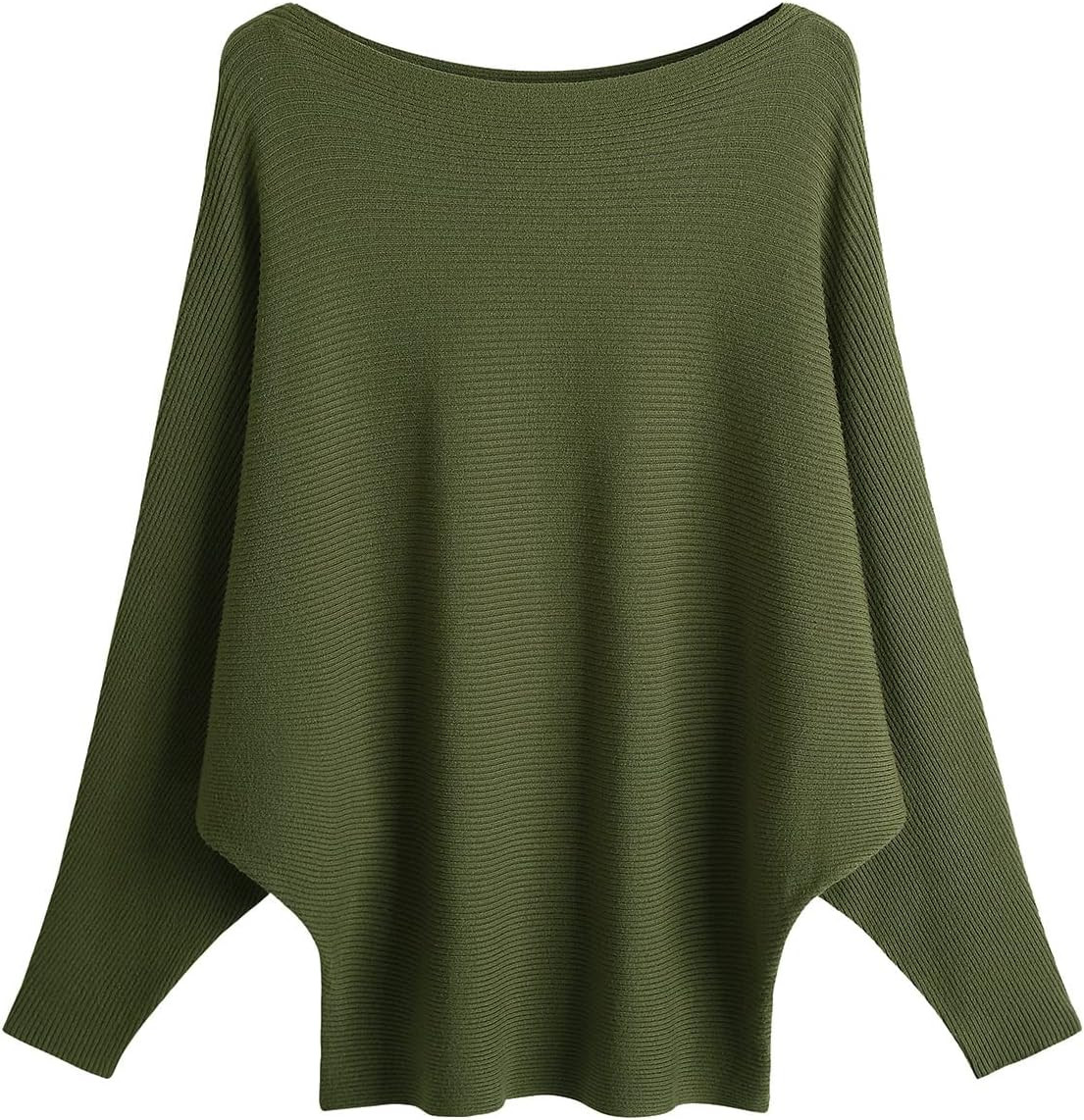 GABERLY Boat Neck Batwing Sleeves Dolman Knit Sweaters Pullovers for Women | Amazon (US)