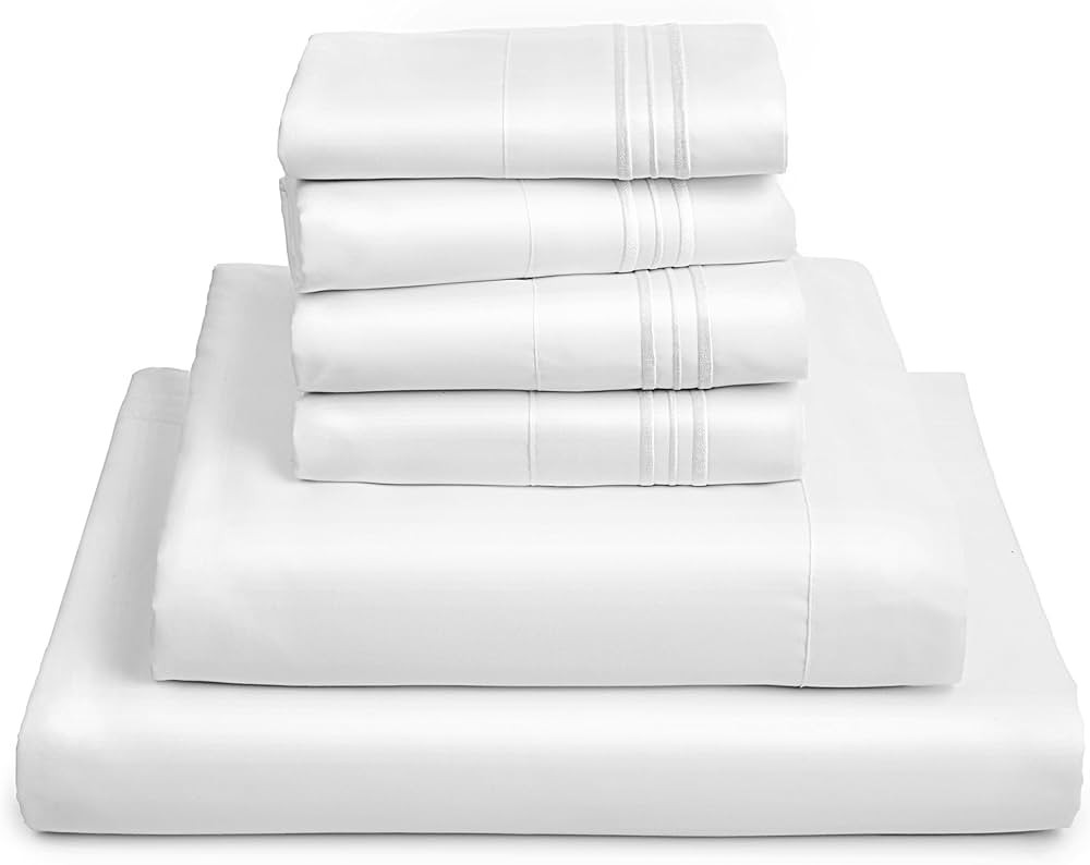 Mellanni King Size Sheets Set - 6 PС Iconic Collection Bedding Sheets & Pillowcases - Hotel Luxu... | Amazon (US)