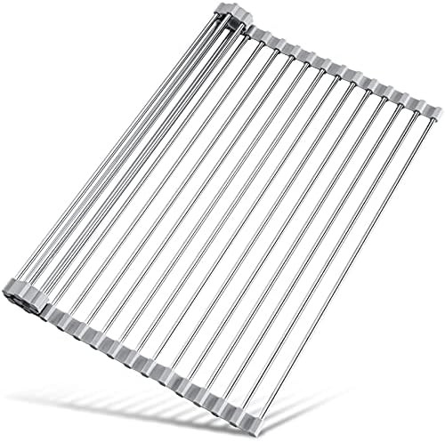 17.7" x 15.5" Large Dish Drying Rack, Attom Tech Home Roll Up Dish Racks Multipurpose Foldable St... | Amazon (US)