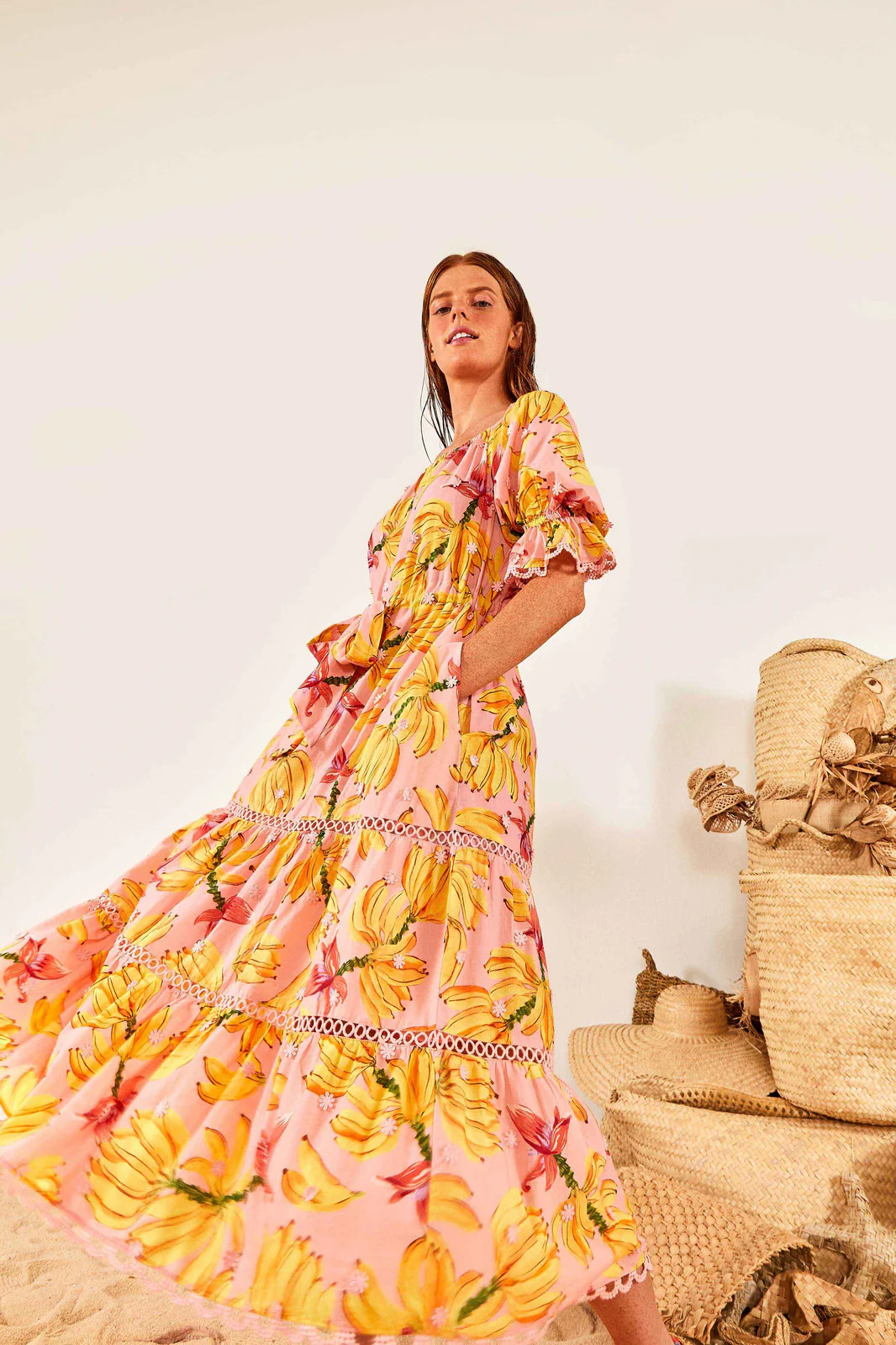 Banana Taste Midi Dress | FarmRio (US)