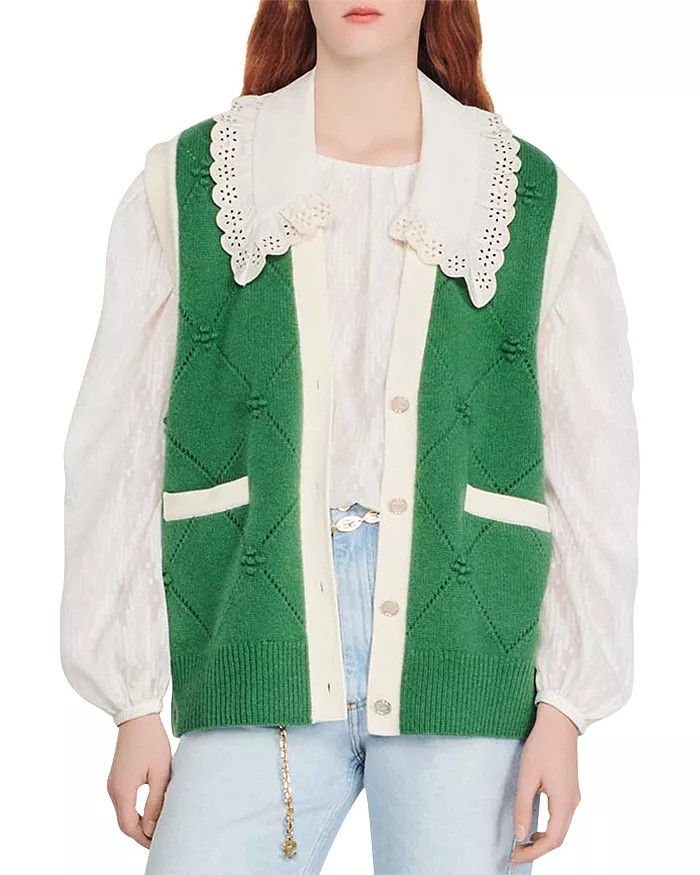 Collared Wool Vest | Bloomingdale's (US)