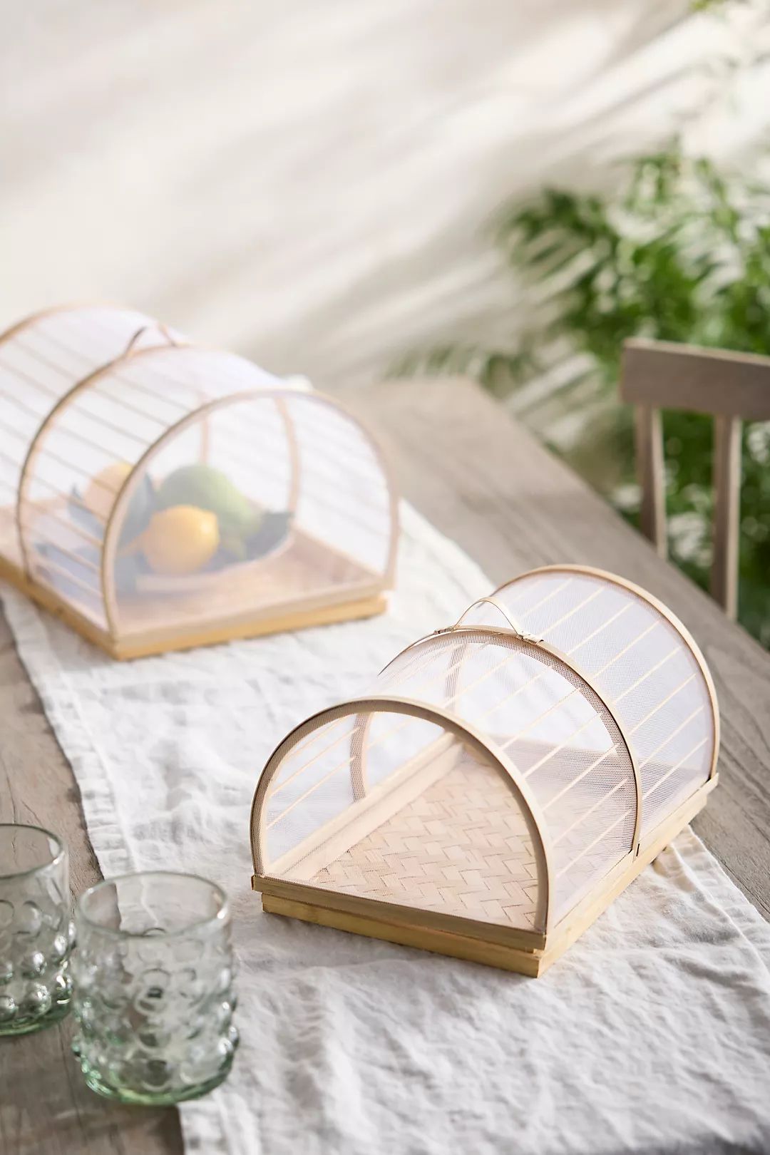 Covered Bamboo Trays, Set of 2 | Anthropologie (US)