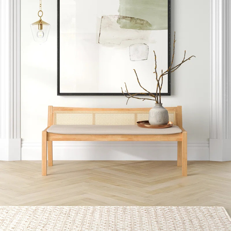 Joss & Main Donner Cane Back Cushioned Bench & Reviews | Wayfair | Wayfair North America