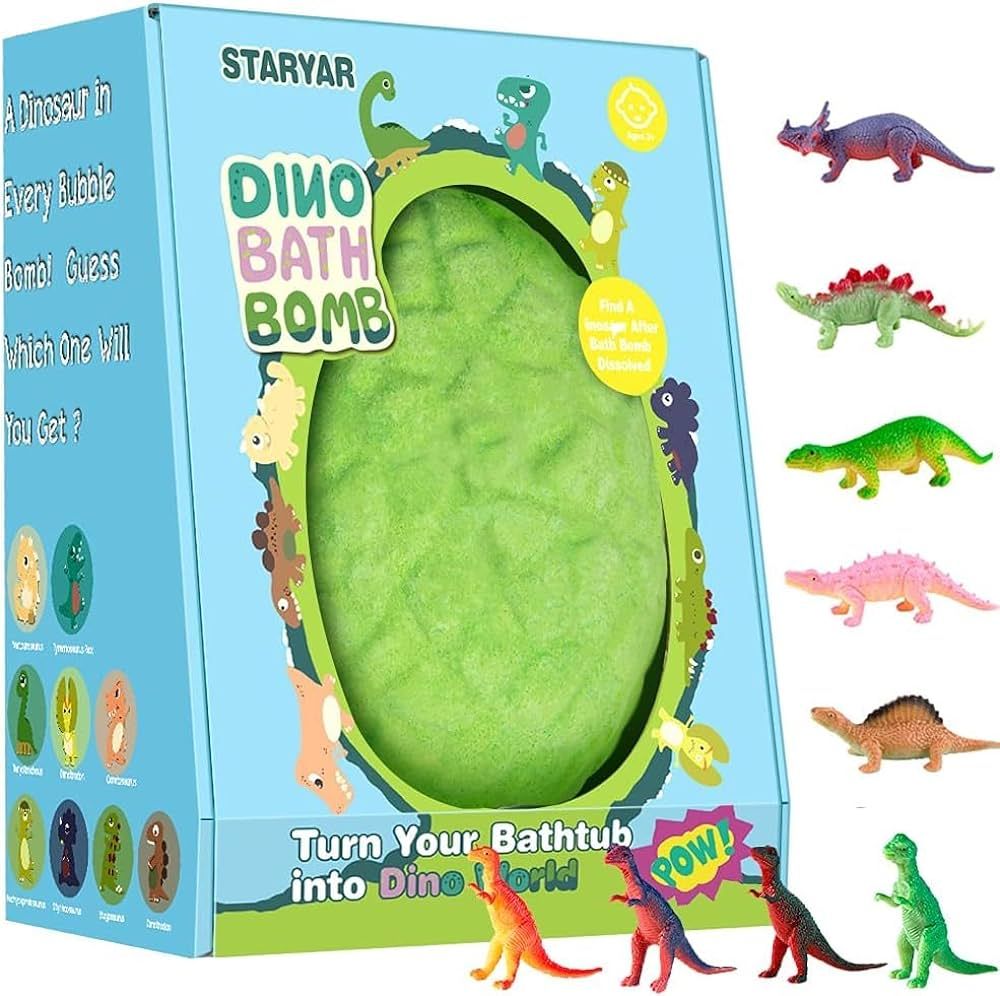 STARYAR Bath Bombs for Kids with Surprise Toys Inside, XXXL Dinosaur Egg Bubble Bath Bombs Gift S... | Amazon (US)
