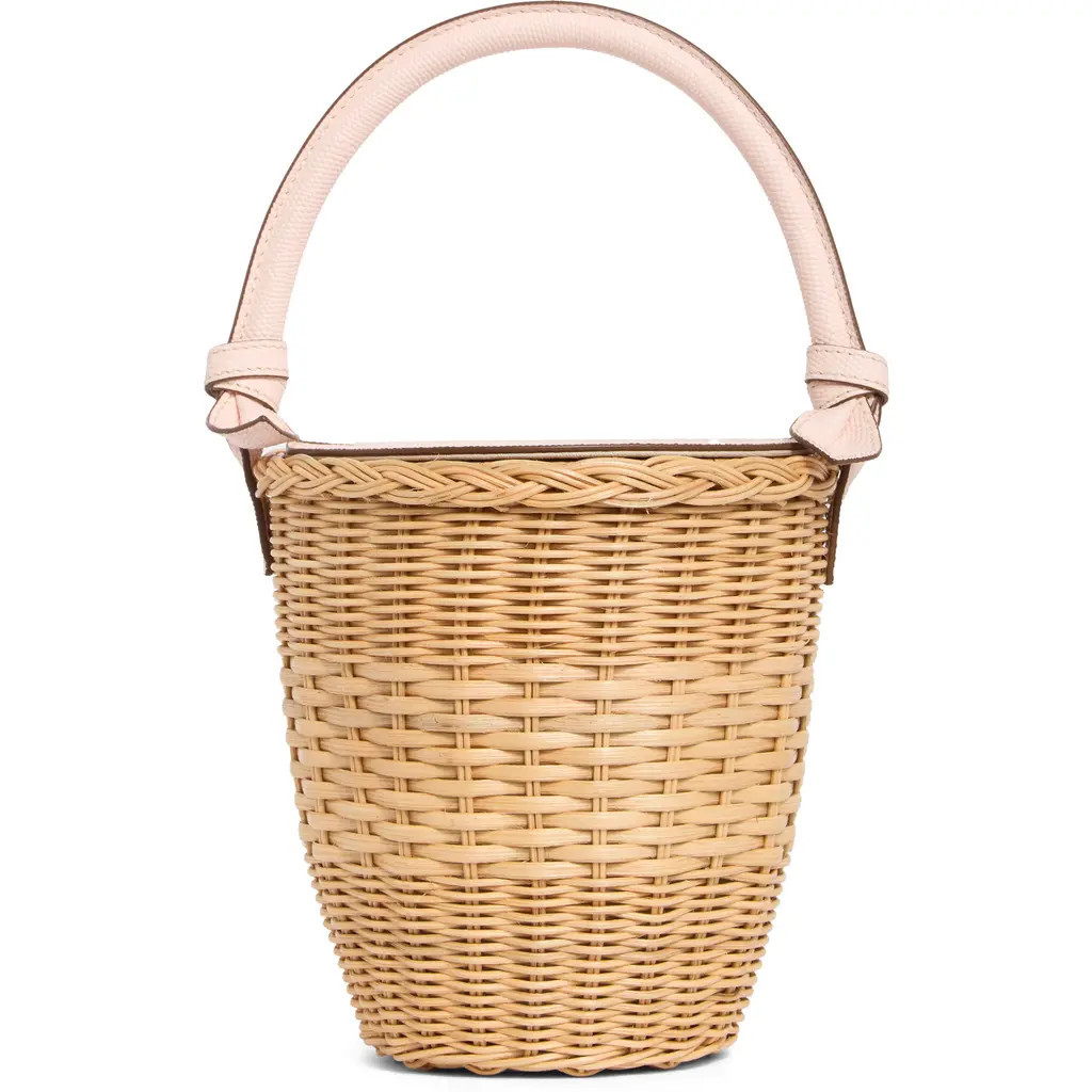 Pamela Munson The Jane Woven Rattan Basket Bag in Blush at Nordstrom | Nordstrom