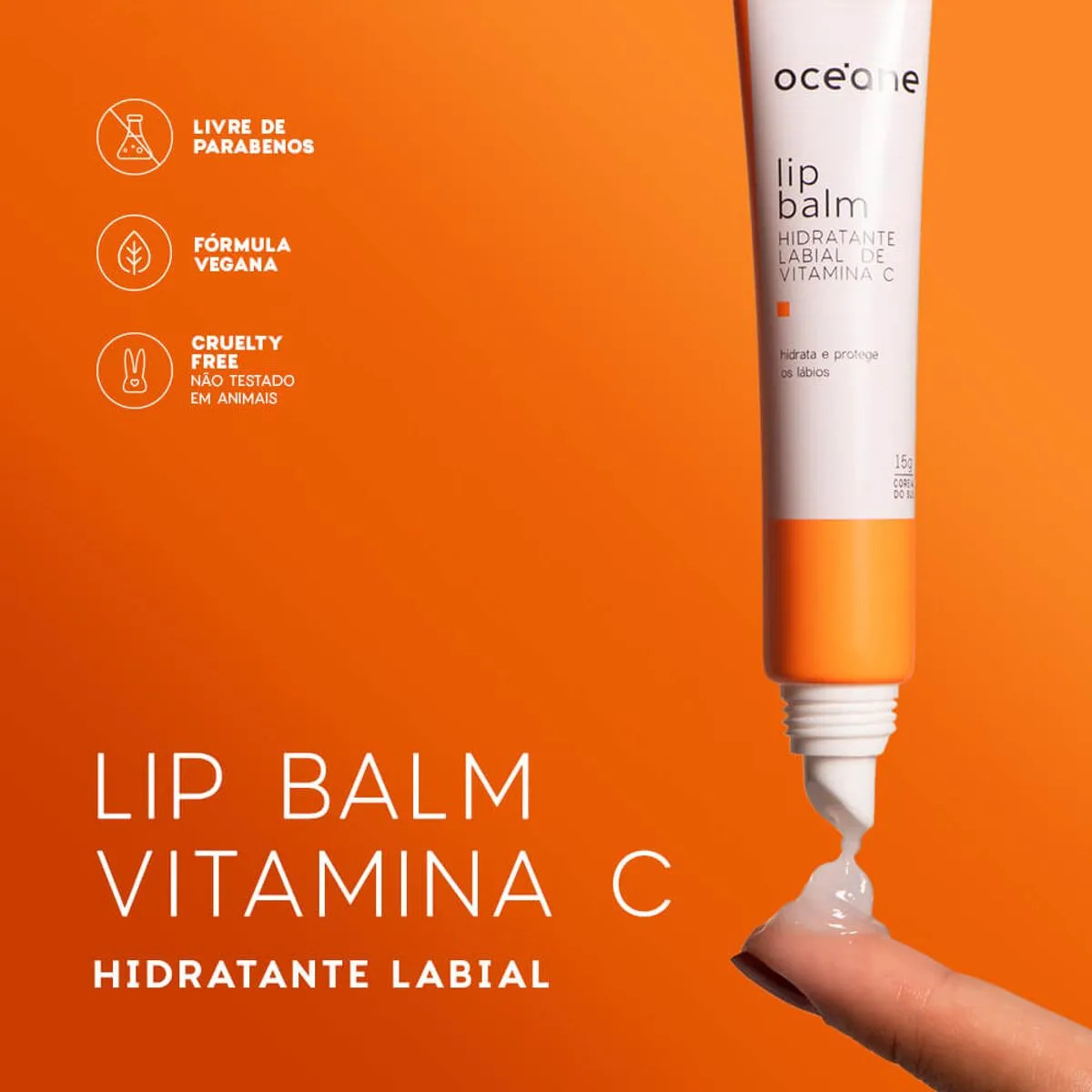 Hidratante Labial com Vitamina C - Lip Balm - Maquiagens e cosméticos Océane: Pincéis, paletas... | Oceane (BR)