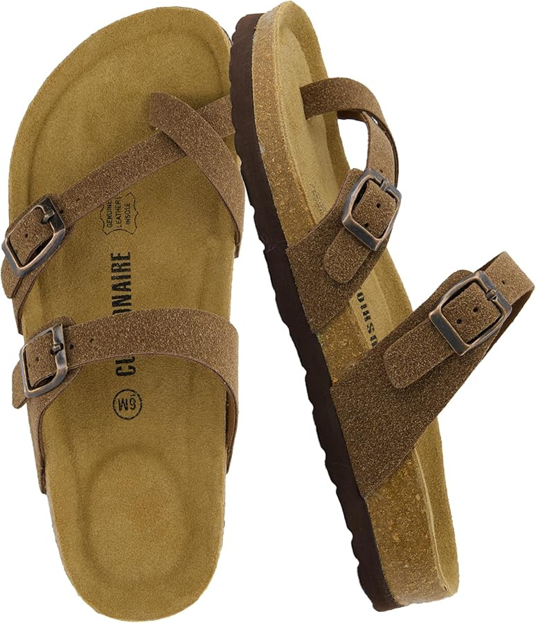 CUSHIONAIRE Women's Luna Cork Footbed Sandal With +Comfort | Amazon (US)