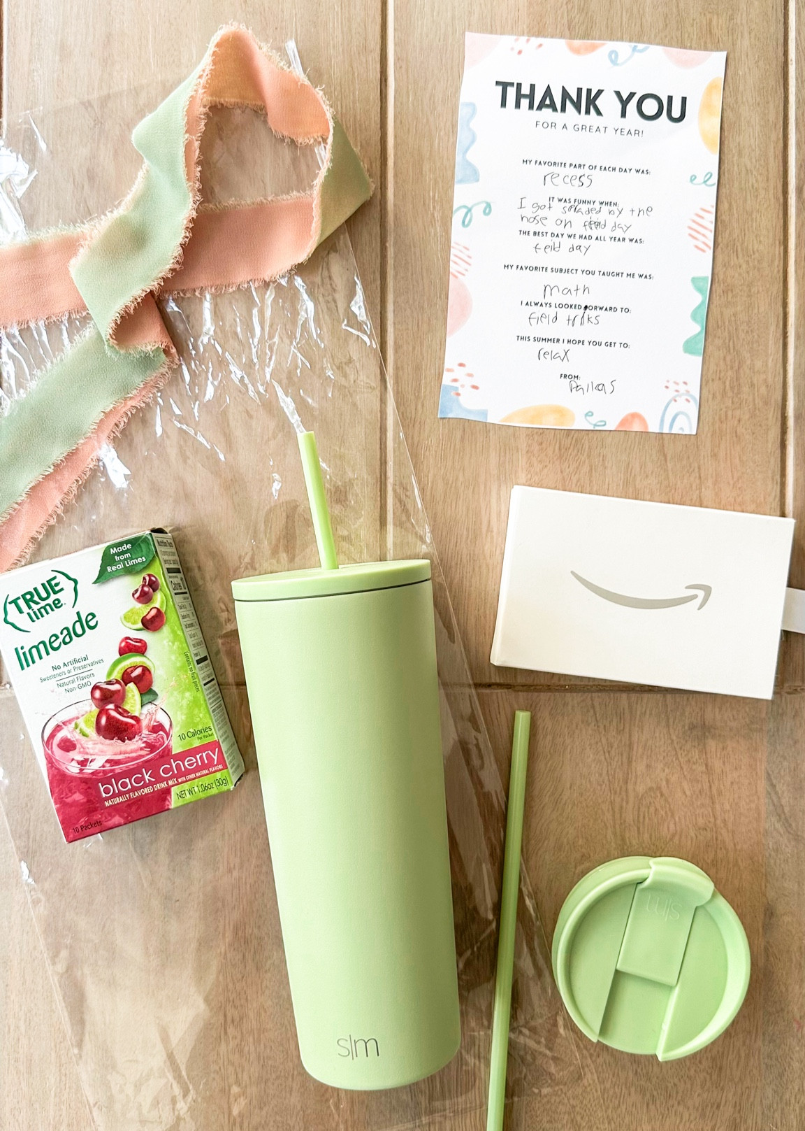 Practical gift idea for a teacher! What teachers really want is a gift card/money and a thoughtful note. I like to add my favorite tumbler and some drink mix packets, but just the gift card and a note are great together too.

Download the prompted thank you note at https://homeandkind.com/practical-gift-idea-for-teachers-freebie/

#LTKkids #LTKGiftGuide #LTKfamily