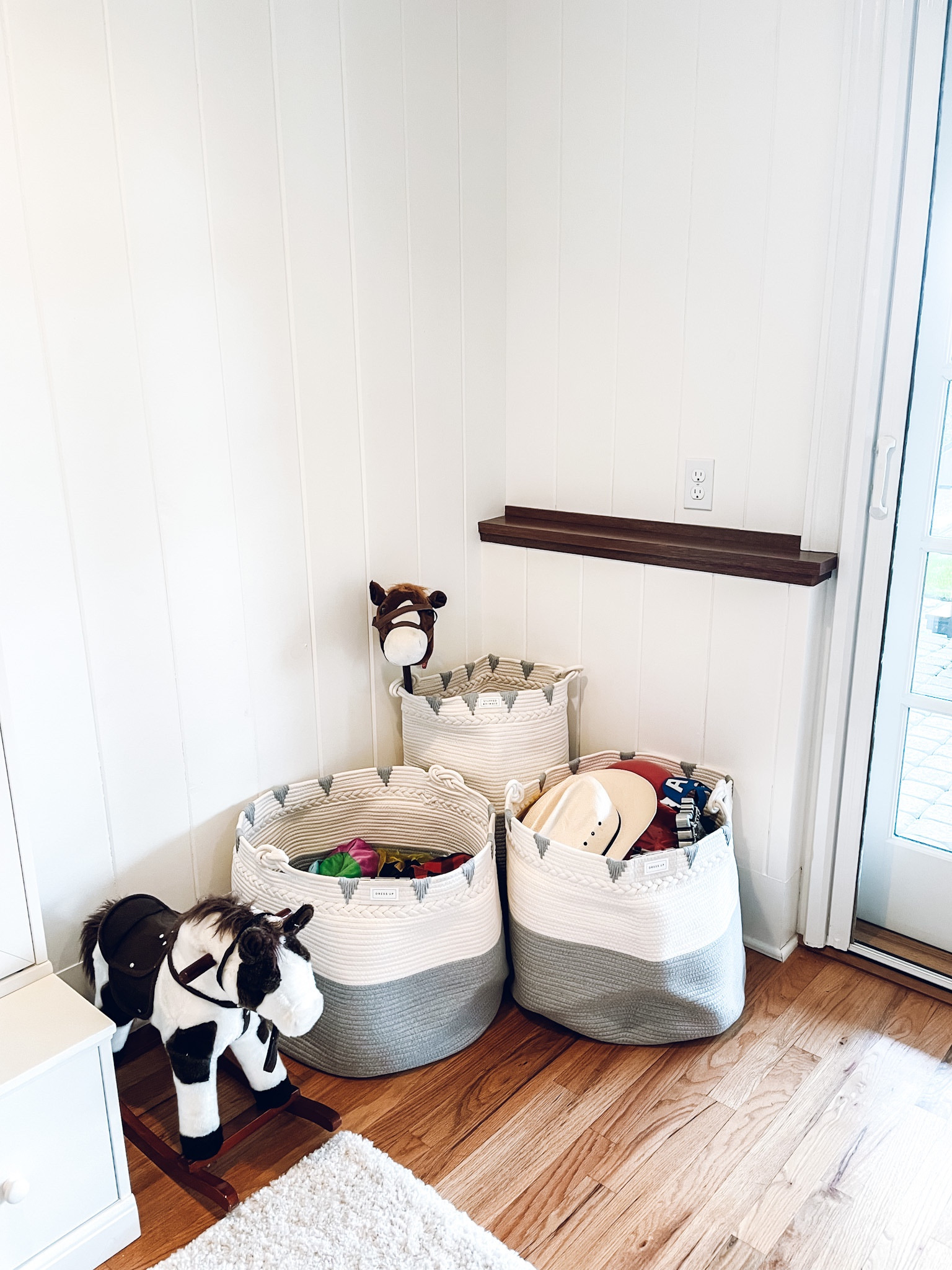 Dress up + stuffed animal organization. Home Edit by IDesign clear bin clips. Pottery Barm Kids Natural Wood Tote and Embroidered Dot Storage. Target  rocking horse✨

#LTKfamily #LTKkids #LTKhome