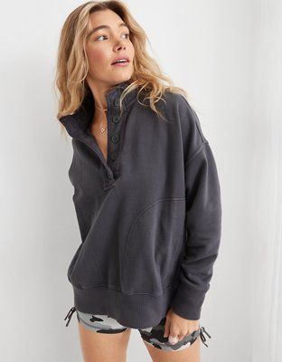 Aerie The Good Times Henley Sweatshirt | American Eagle Outfitters (US & CA)