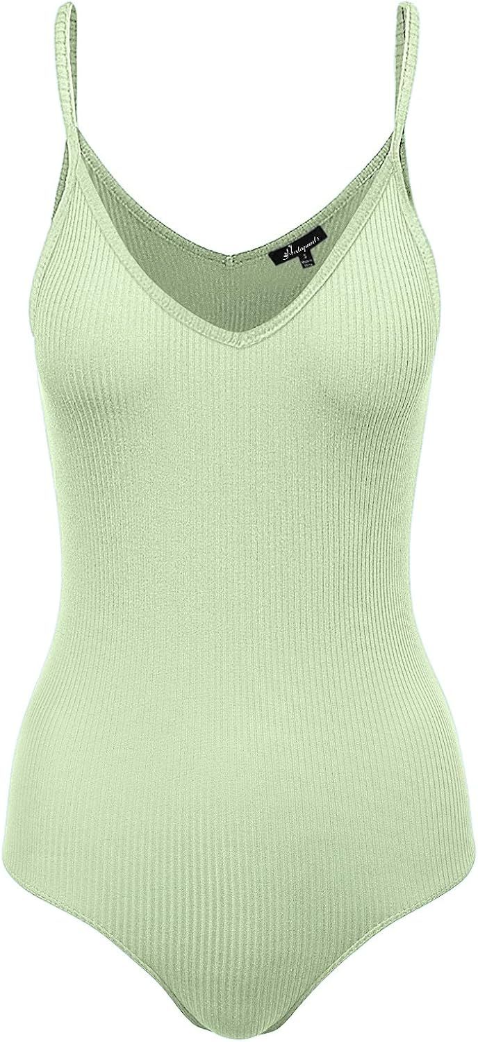 Women's Racerback Tank Top Ribbed Cotton Bodysuits | Amazon (US)