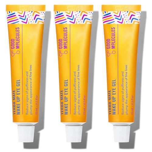 Good Molecules Yerba Mate Wake Up Eye Gel Pack 3 – 15 ml Each | Hydrating Under Eye Gel with Hyaluronic Acid & Caffeine for Dark Circles and Puffiness | Amazon (US)