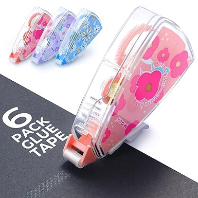 M&G 6 Pack Double Sided Glue Tape Roller, 48M/157 FT Scrapbook Tape Supplies, Glue Tape Double-Si... | Amazon (US)