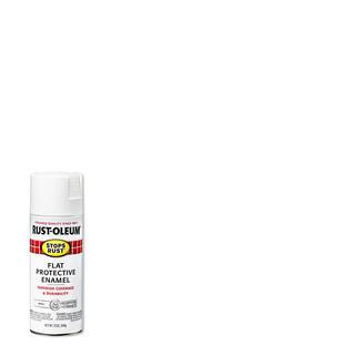 12 oz. Protective Enamel Flat White Spray Paint | The Home Depot