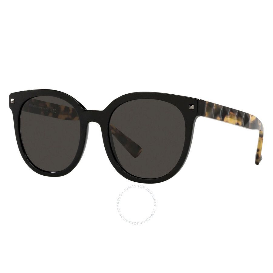Valentino Gray Round Ladies Sunglasses VA4083 500187 55 | Jomashop.com & JomaDeals.com