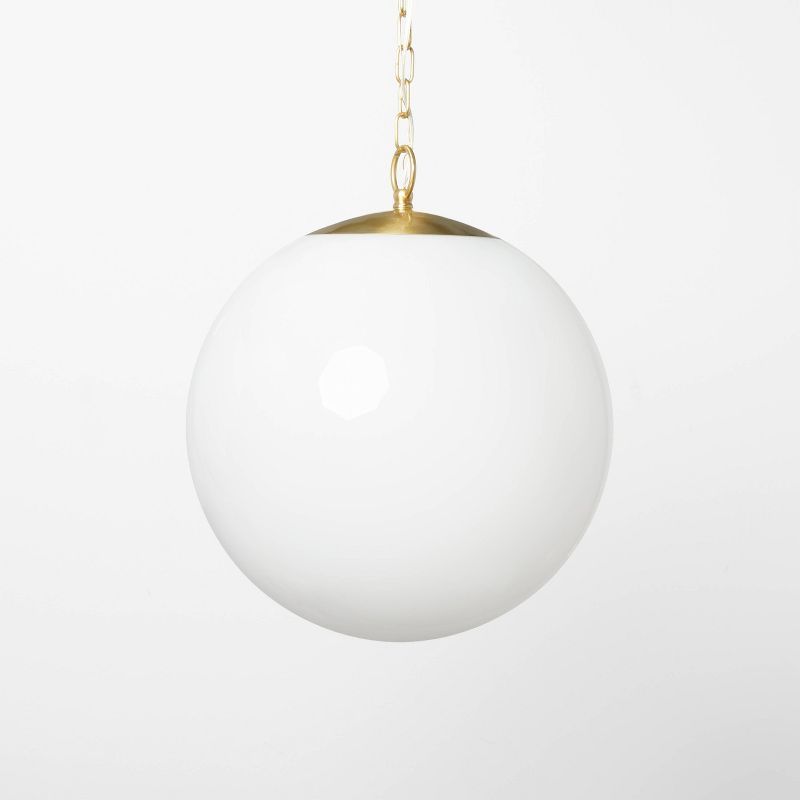 Milk Glass Ceiling Pendant Brass - Threshold&#8482; designed with Studio McGee | Target