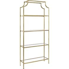 Crosley Furniture Aimee Etagere Bookcase - Gold and Glass | Amazon (US)