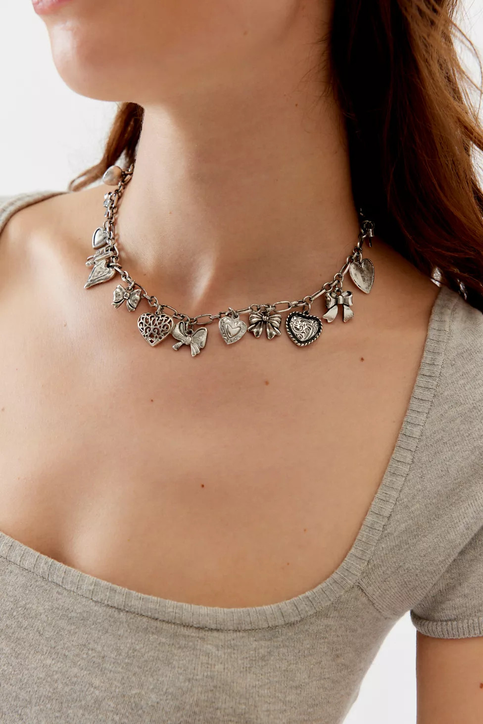 Heart Charm Necklace | Urban Outfitters (US and RoW)
