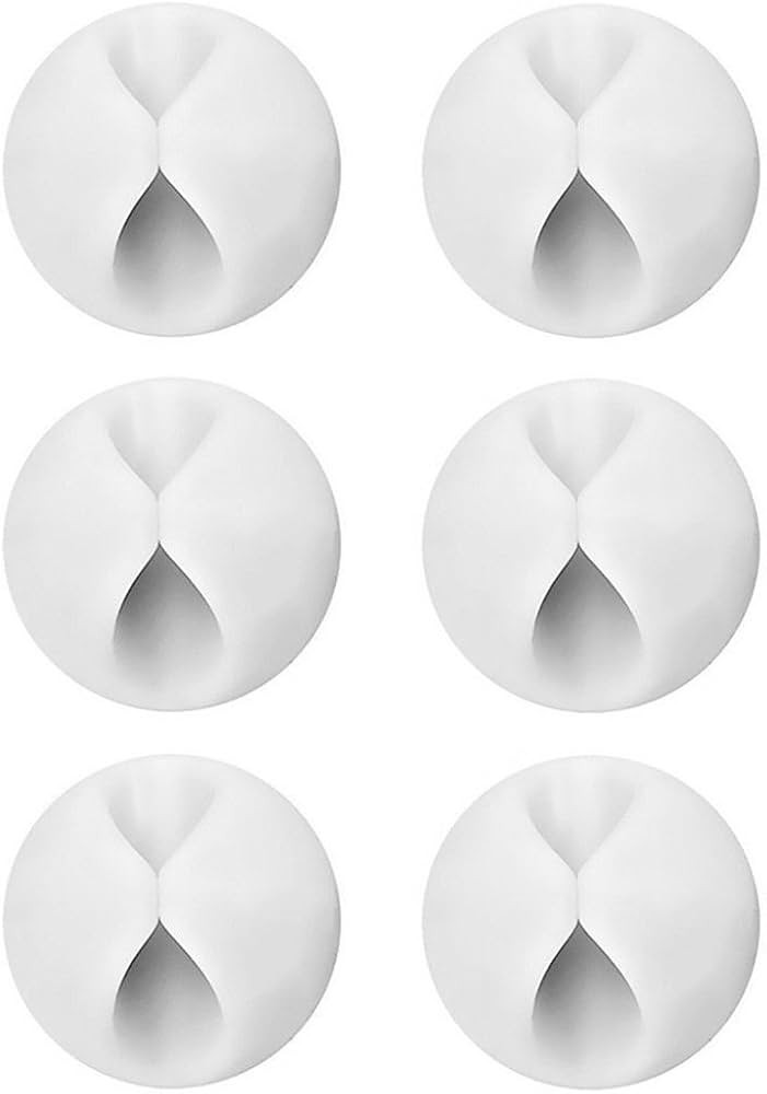 U-horizon 6 Pack Cable Tidy Clips, White | Amazon (UK)