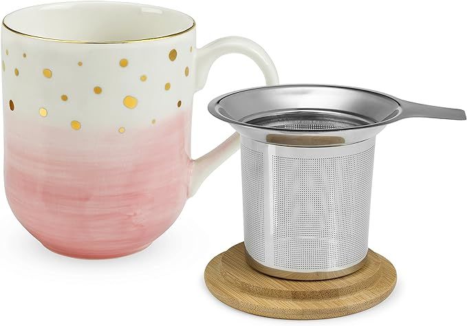 Pinky Up 7985 Casey Pink Ceramic Tea Mug & Infuser by Pinky Up, Multi Colored | Amazon (CA)