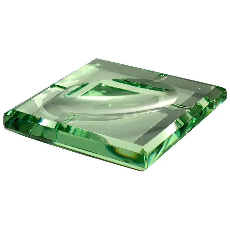 1950 Fontana Arte Italian Design Midcentury Glass Ashtray Bowl | 1stDibs