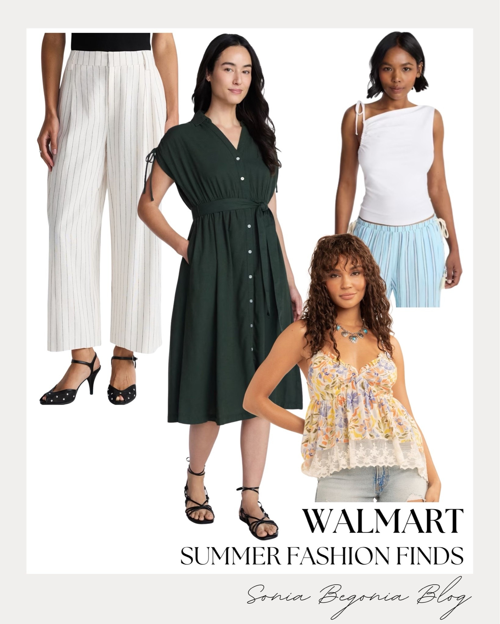 Classic summer elegance with a touch of pinstripe! 🌿
I am obsessed with these breezy Walmart finds. The dark green midi dress is a total standout for any occasion, and these lightweight trousers are a must-have.

I curated these chic, neutral-toned pieces to help you stay cool and stylish all season long. Which look is your favorite? 🕊️

#WalmartStyle #SummerLooks #LTKfashion #WalmartNewArrivals #ChicStyle

#LTKootd #LTKSeasonal