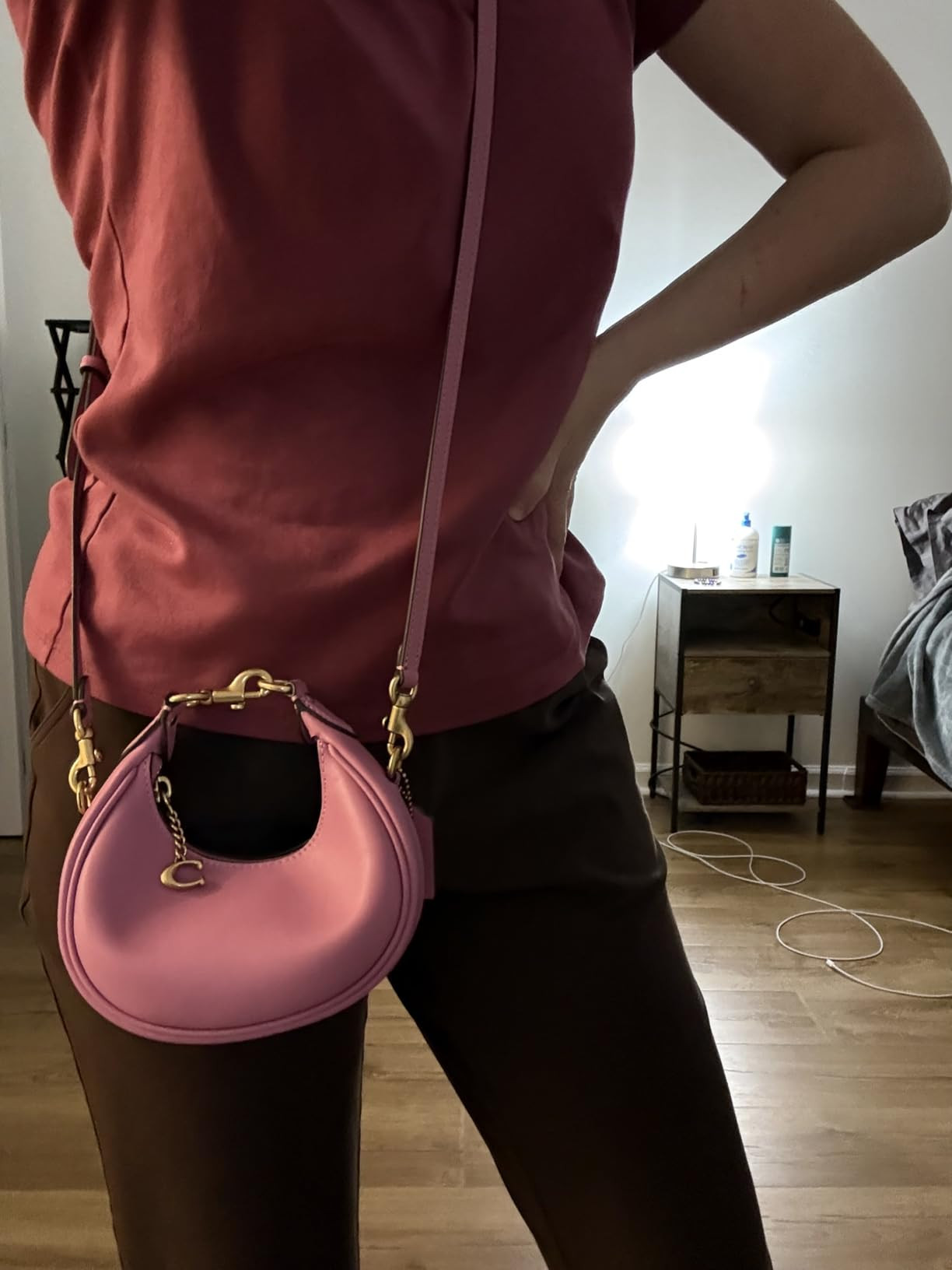 COACH Women's Washed Denim Signature Jonie Bag | Amazon (US)