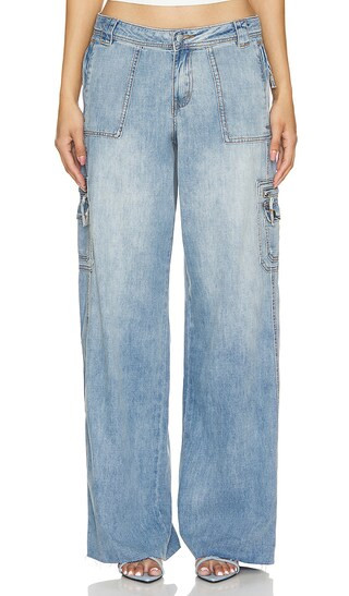 Harlin Wide Leg in Light Blue | Revolve Clothing (Global)