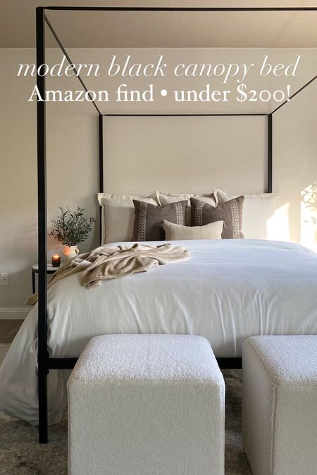 I am so happy with this incredible, affordable modern canopy bed I found on Amazon for our new guest bedroom! I can’t believe it’s only $149.99 with coupon! 😍 Also so easy to assemble! 

#bed #canopybed #amazonfind #amazondecor #amazonhome #amazonhomedecor #posterbed #blackcanopybed #yitahome

#LTKhome #LTKsalealert