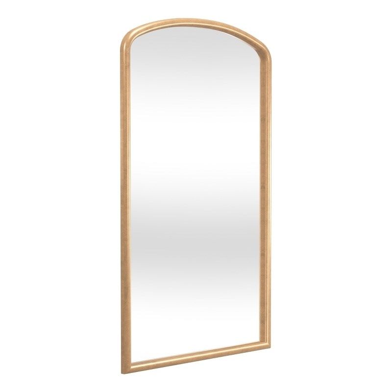 Brookings Leaner Mirror in Antique Gold Leaf Polyurethane Frame | Homesquare