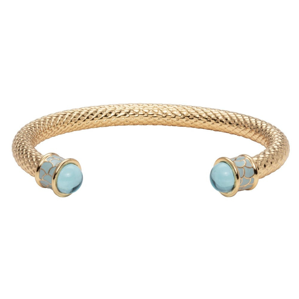 Halcyon Days Salamander Bangle, Aquamarine | Fortnum & Mason
