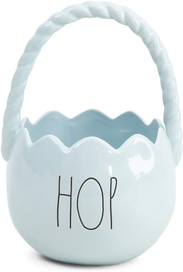 Rae Dunn by Magenta Ceramic Easter Basket (Hop - Blue) | Amazon (US)