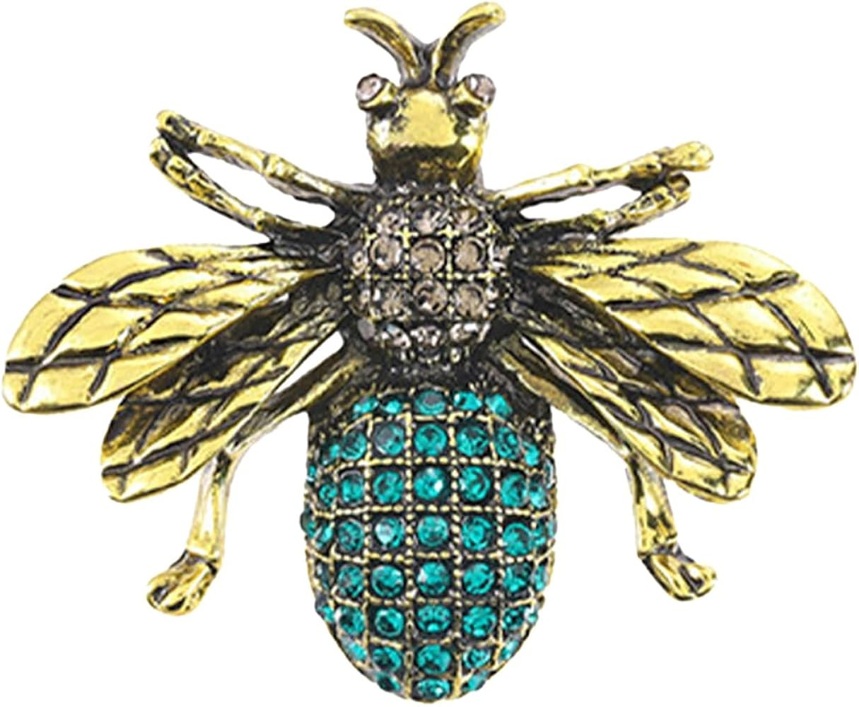 Alloy Rhinestone Bee Brooch for Women Men Sparkling Crystal Insect Lapel Pin | Amazon (US)