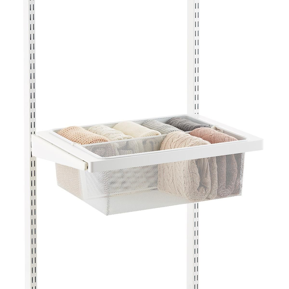 Elfa White Mesh Drawer Dividers | The Container Store