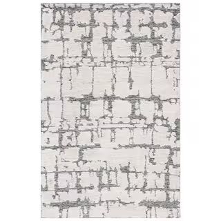 SAFAVIEH Martha Stewart Charcoal/Ivory 5 ft. x 8 ft. Abstract Area Rug MSR4533H-5 - The Home Depo... | The Home Depot