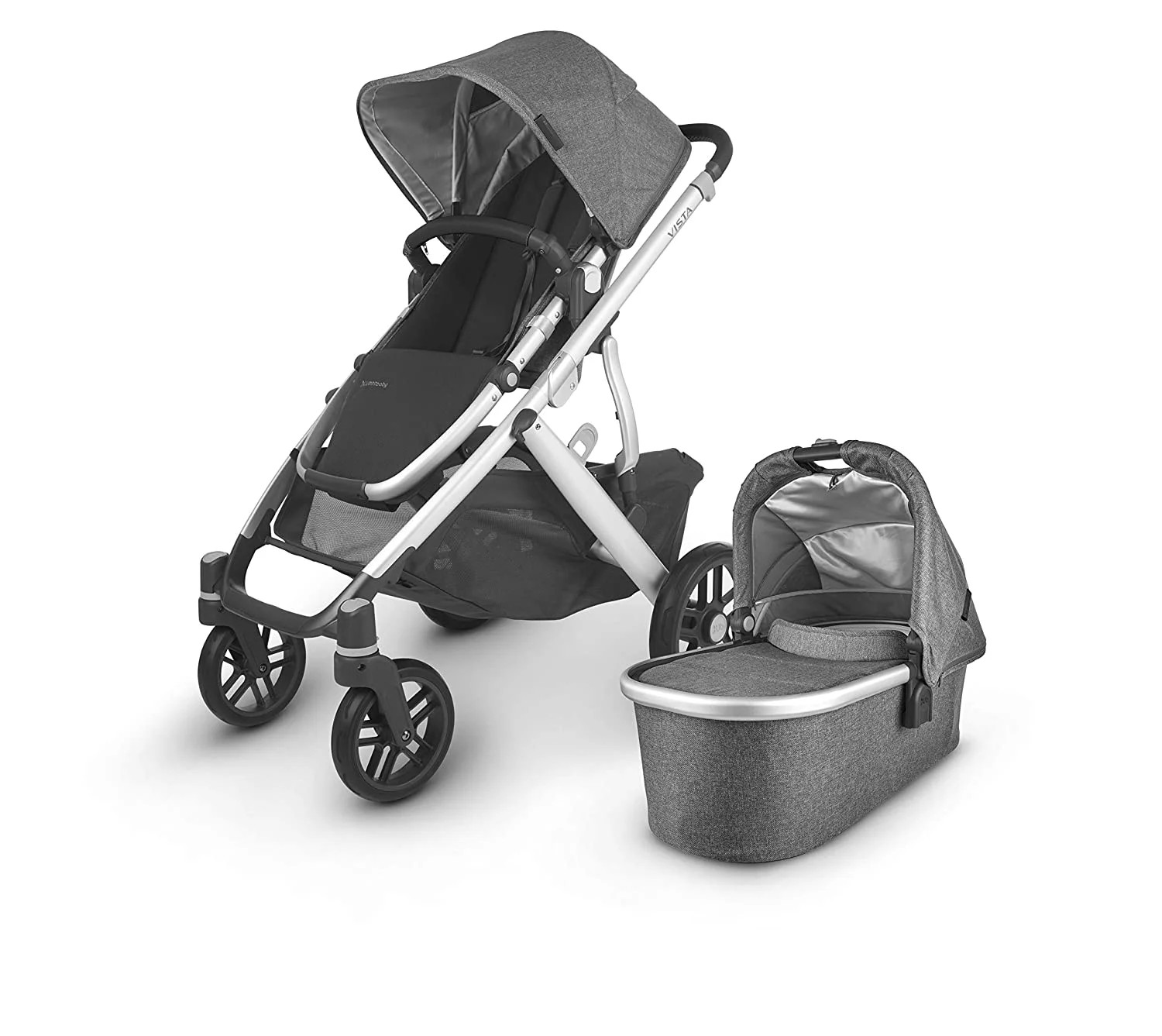 Vista V2 Stroller - Jordan (Charcoal/Silver/Black Leather) - Walmart.com | Walmart (US)