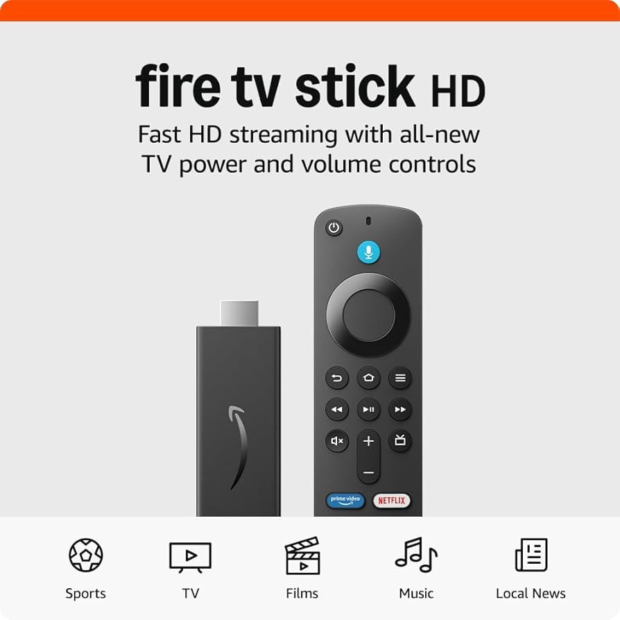 Amazon Fire TV Stick HD (Newest gen), free and live TV, Alexa Voice Remote, smart home controls, ... | Amazon (UK)