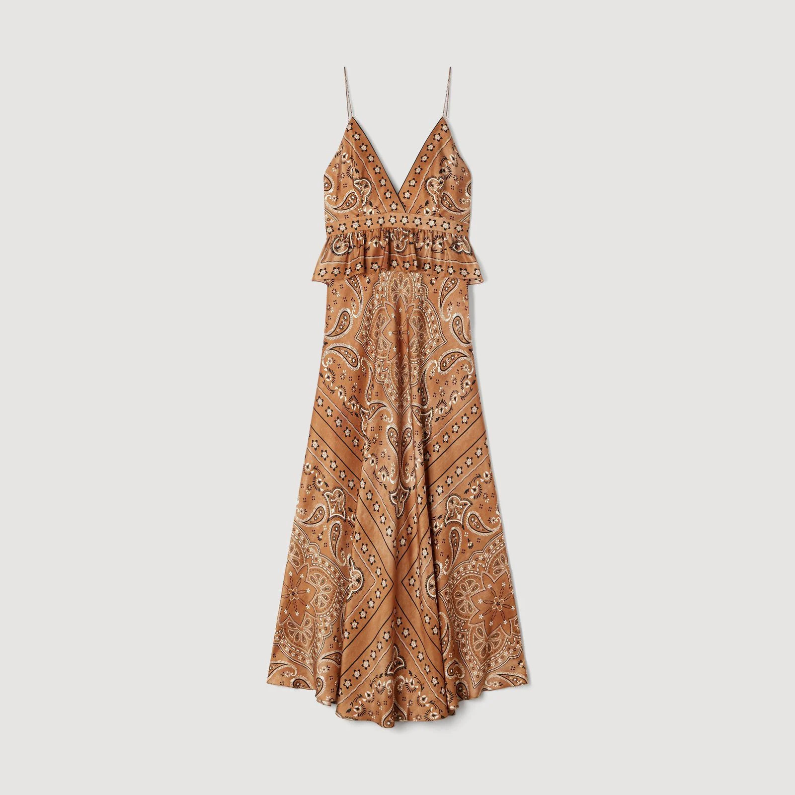 Bandana-print maxi dress | Sandro US | Sandro-Paris US