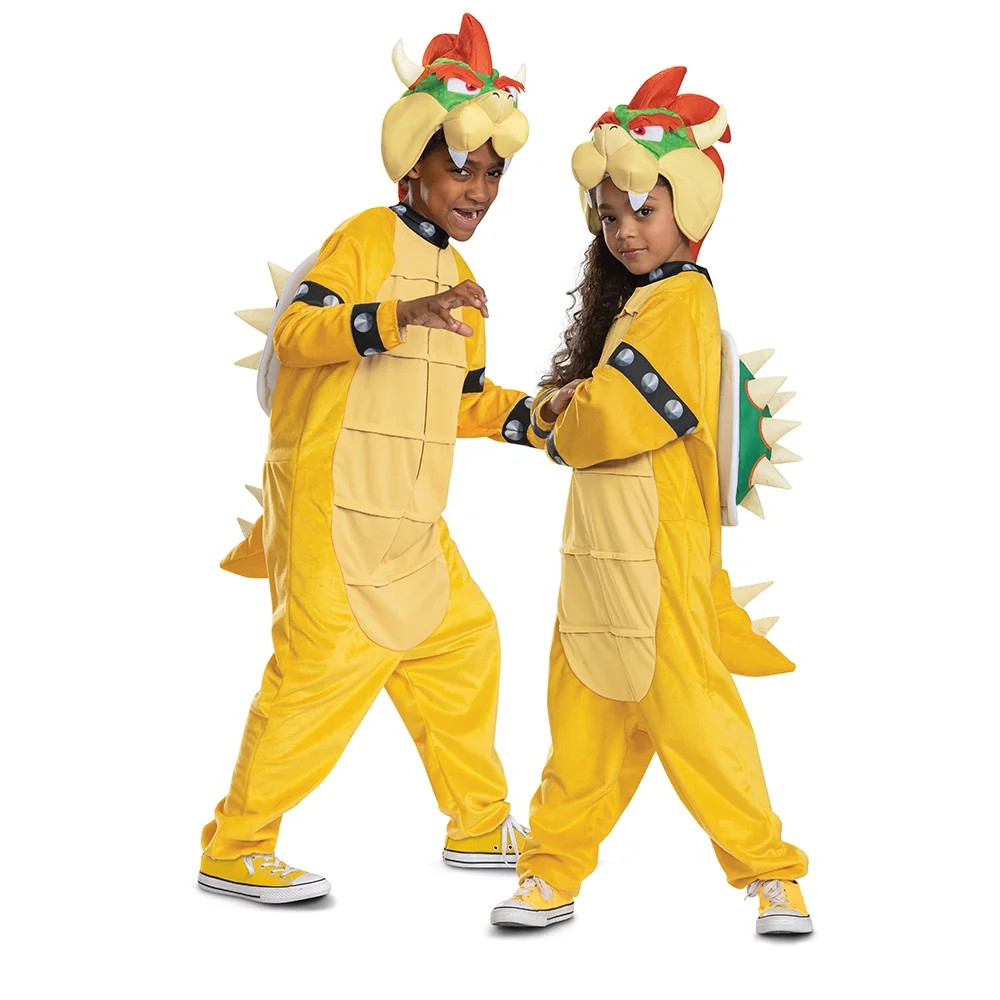 Unisex Size XL (14-16) Bowser Hooded Jumpsuit Halloween Child Costume Super Mario Bros., Disguise | Walmart (US)