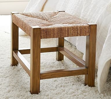 Malibu Woven Accent Stool | Pottery Barn (US)