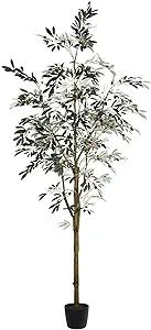 Vickerman 8' Artificial Potted Olive Tree - Olive Plant with 1449 Olive Leaves and 117 Decorative... | Amazon (US)